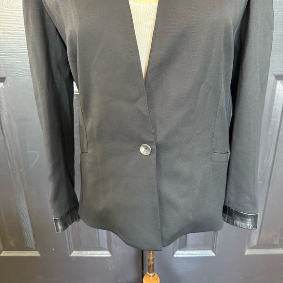 HELMUT LANG BLAZER leather SIZE 6 - Picture 2 of 11